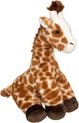 Atmosphera Knuffeldier Giraffe Carmen - zachte pluche stof - wilde dieren knuffels - bruin - 32 cm