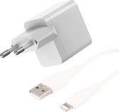 Câble de charge Lightning pour iPhone | 2 mètres | Comprend un chargeur de 5 Watt | Prise de charge pour Apple iPhone 5/6/7/7 Plus/8 Plus/X/Xr/Xs/Xs Max/11/11 Pro/11 Pro Max | Chargeur pour iPhone /iPad | Chargeur | Adaptateur
