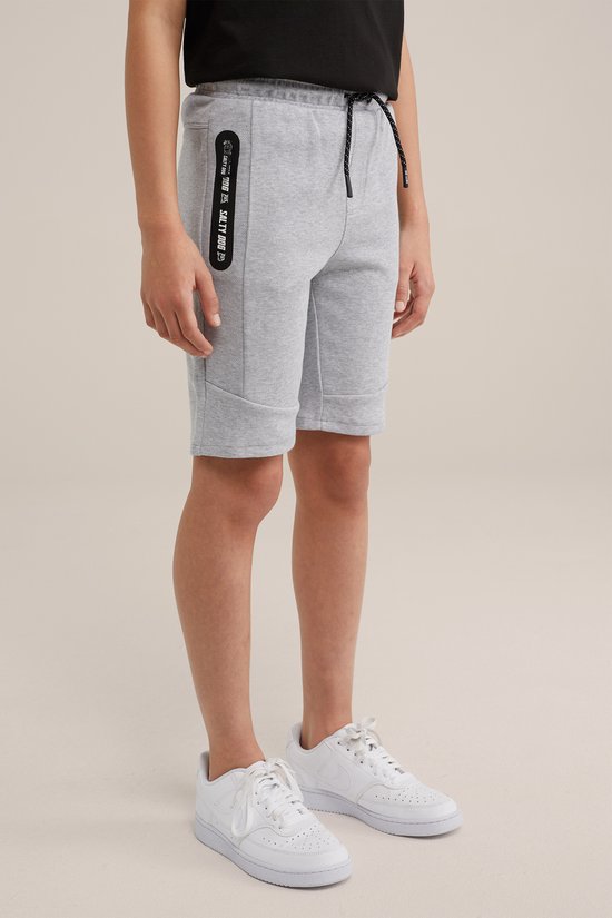 WE Fashion Jongens sweatshort met tape detail