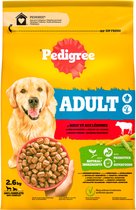 Pedigree Adult Hondenvoer Hondenbrokken Rund en Groenten 2,6 kg