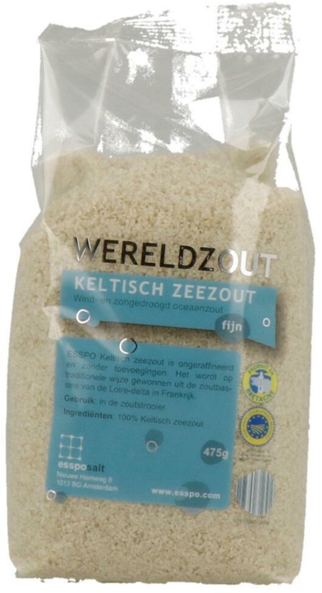 Esspo Wereldzout Keltisch Zeezout Fijn 475GR