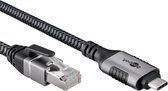 Câble réseau Goobay CAT 6 - USB-C 3.1 (m) vers RJ45(m) - 1 Gbps - Câble Ethernet - 3 mètres - connecte le routeur, le modem ou le commutateur réseau au port USB-C d'un ordinateur portable ou d'une console de jeux