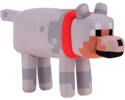 foto van KNUFFEL Wolf – Minecraft Pluche Knuffel 30 cm {Minecraft Plush Toy | Speelgoed knuffeldier knuffelpop voor kinderen jongens meisjes | Steve, Creeper, Alex, Enderman, Pig, Llama, Wolf, Ocelot}