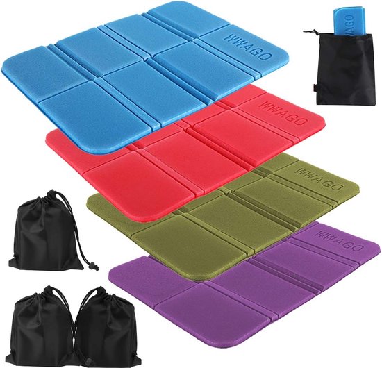 Lot De 2 Coussins De Chaise Pliables - Isolation Thermique - 40x30 Cm - Camping, Pique-nique
