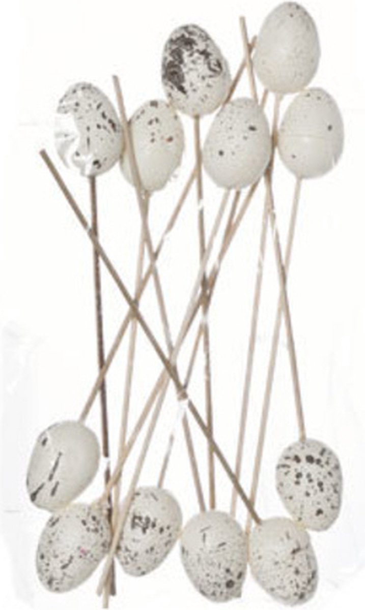 Paasdecoratie, 12 stuks paaseieren om op te hangen