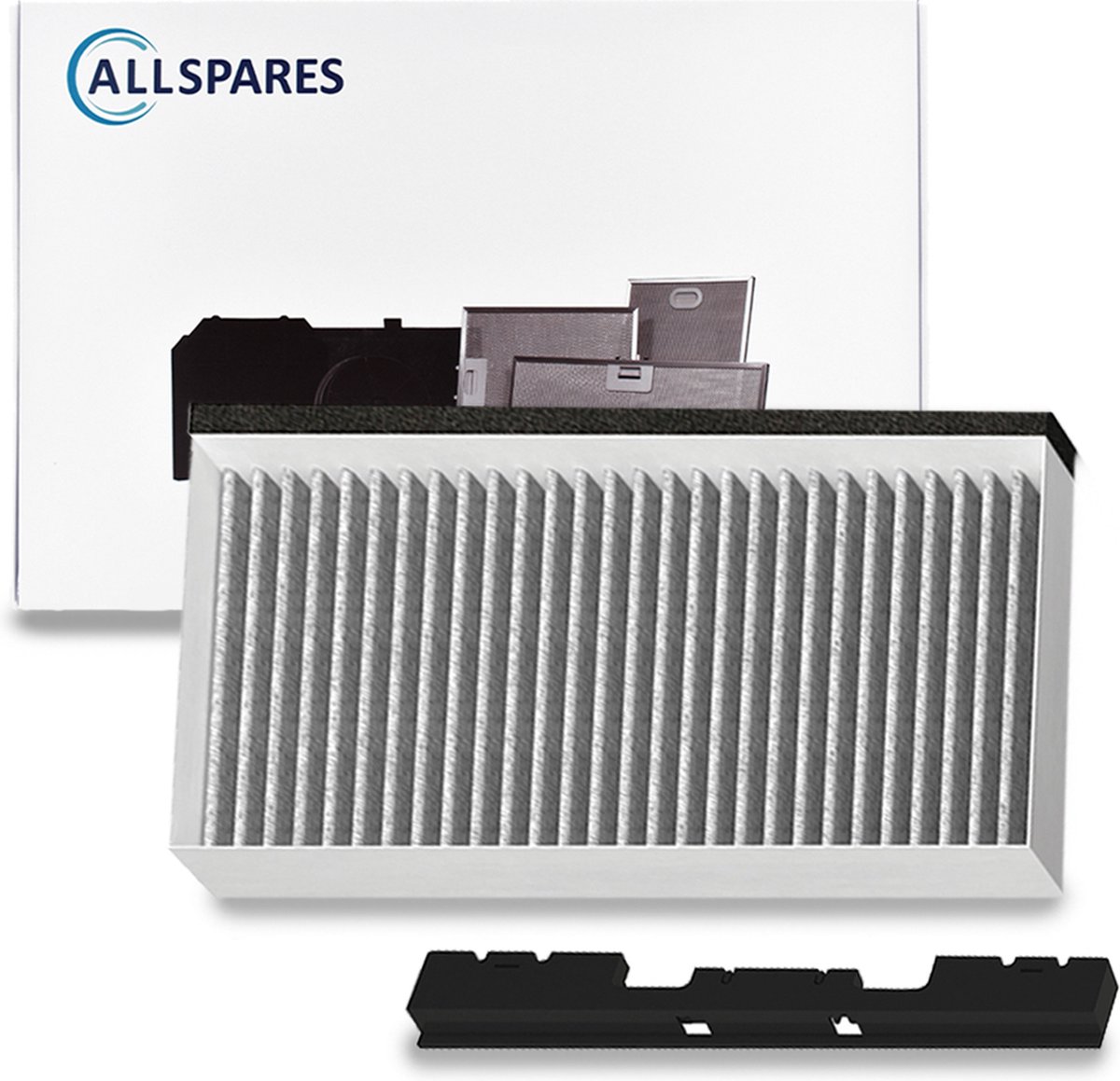 AllSpares CleanAir Koolstoffilter voor afzuigkappen geschikt voor Bosch 11049701 / DHZ5326, Siemens LZ53251 en Neff Z5101X1 (202x237x40mm)