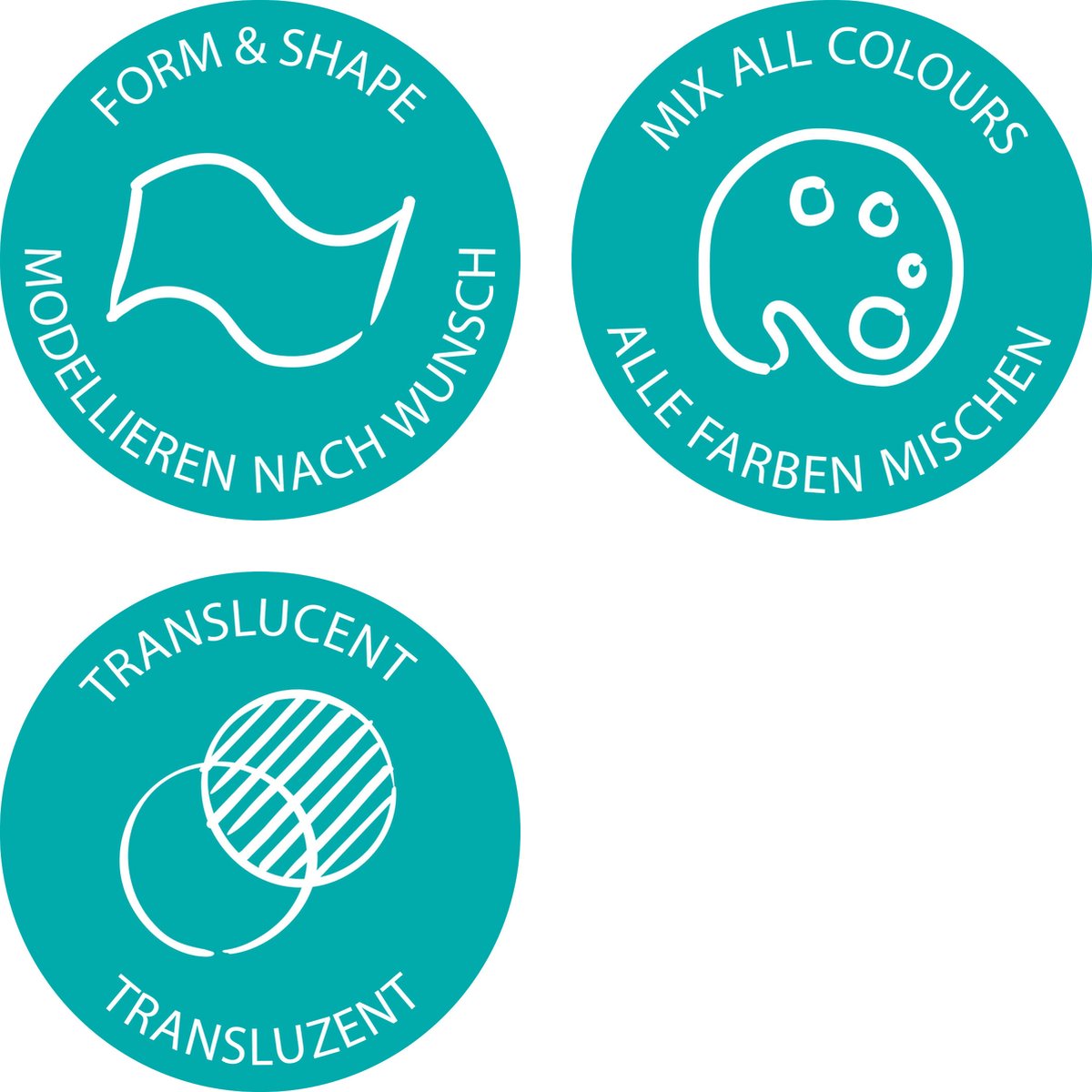 FIMO effect - ovenhardende boetseerklei standaard blokje 57 g - transparant wit — afbeelding 3