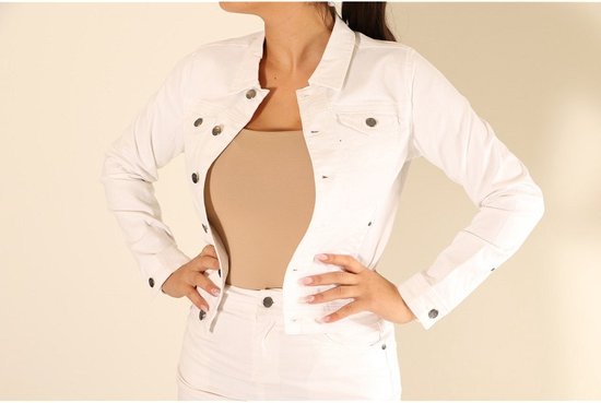 Veste New Star - veste en jean femme blanc - Dalton - stretch - blanc - taille XXL