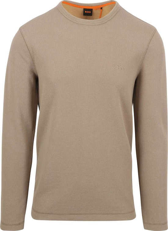 BOSS - Trui Tempesto Beige - Heren - Maat L - Slim-fit