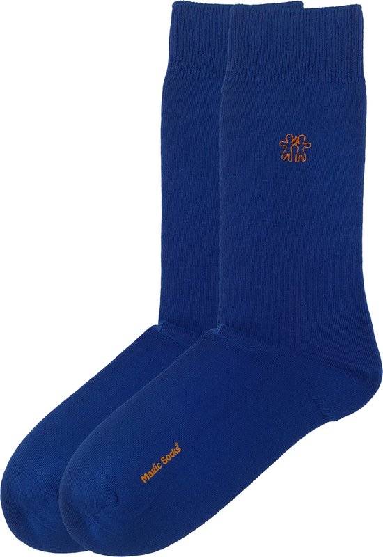 Magic Socks - Herensokken - Blauwe sokken met Vriendschap borduursel - Zacht en Ademend