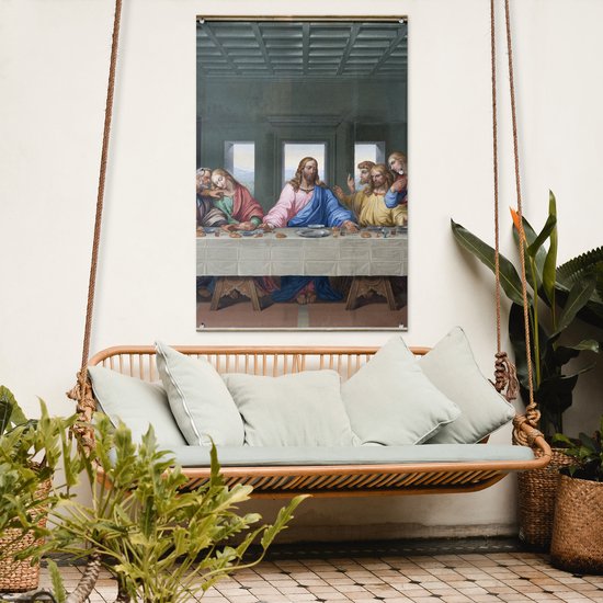 Affiche de jardin - Toile de jardin - Posters de jardin extérieur - La Cène - Leonardo de Vinci - 80x120 cm - Jardin