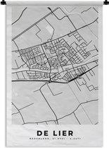 Wandkleed - Wanddoek - Plattegrond - De Lier - Kaart - Stadskaart - 120x180 cm - Wandtapijt