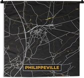 Tapisserie - Tissu mural - Or - Philippeville - Carte - Carte - Plan de ville - 180x180 cm - Tapisserie