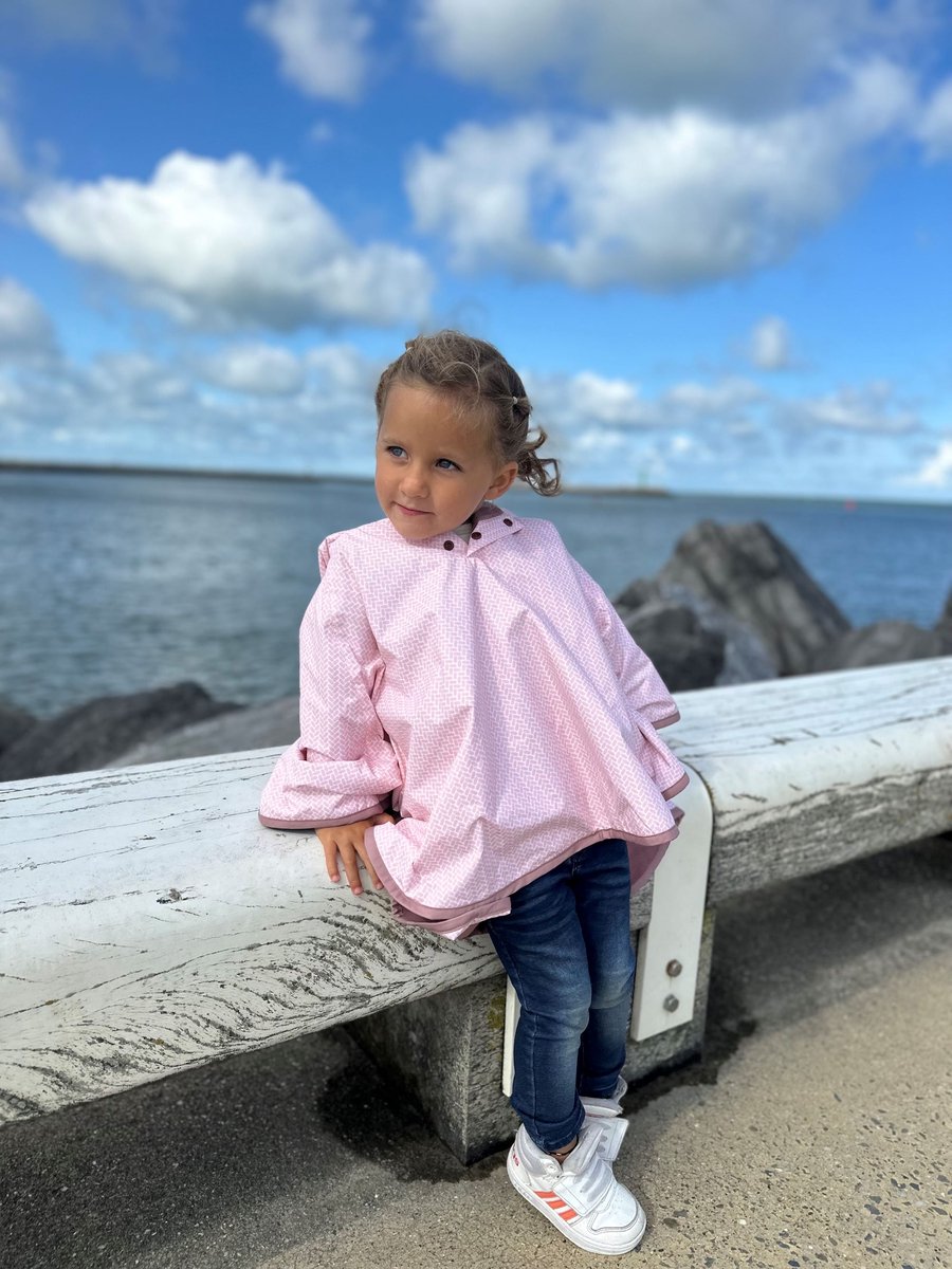 Ducksday - regenponcho kind - waterdicht - winddicht - fleece gevoerd - Molly — afbeelding 3