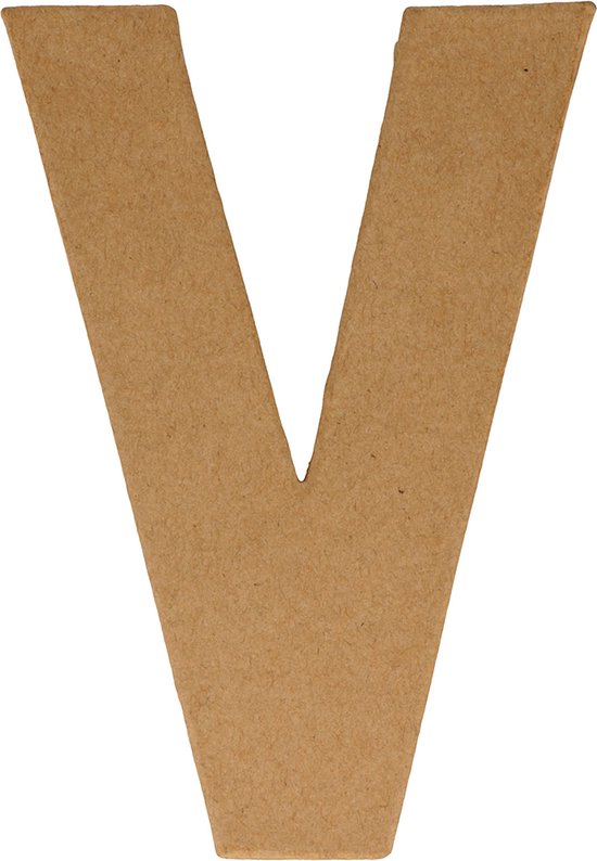 Artemio letter V papier-maché 15 cm