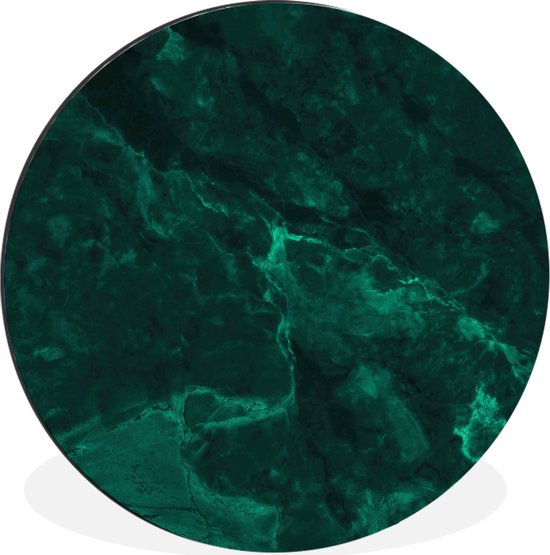 WallCircle - Cercle mural - Cercle mural - Marbre - Citron vert - Structure - Aspect marbre - Aluminium - Dibond - ⌀ 120 cm - Intérieur et extérieur XXL