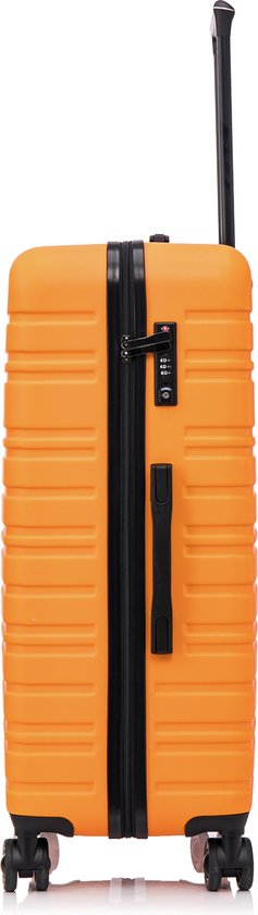 Valise de voyage BlockTravel L à double roulettes 95 litres - serrure TSA intégrée - légère - orange