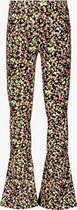 TwoDay flared meisjes broek zwart met bloemen - Maat 170