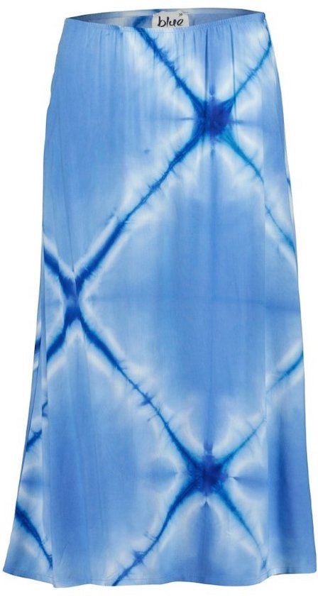 Blue Seven dames rok - rok halflang - 182056 - blauw batik print - maat 38