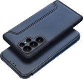 Case2go - Telefoonhoesje geschikt voor Samsung Galaxy S24 Ultra - Schokbestendige Book Case - Donker Blauw