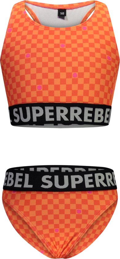 SuperRebel - Bikini Carmel - Block Abricot - Maat 116