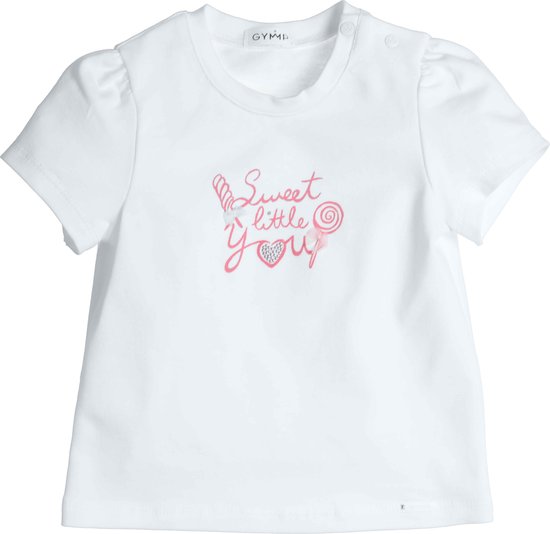 Gymp - T-shirt Aerobic Sweet little you - White - maat 74