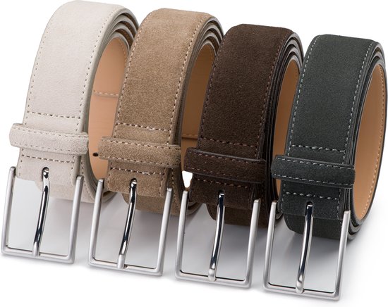 DTCH.FIT Herenriem Suède Bobby - Riem Blauw & Donkerbruin