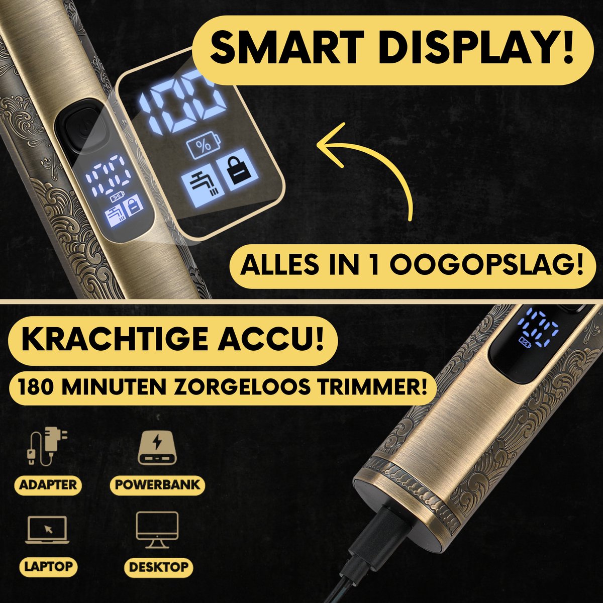 Sansbeauté 8-in-1 Baardtrimmer Mannen - Trimmer voor Baard en Lichaam - 0.5-15MM - Incl. 8 opzetstukken - Waterproof - All in One - Bodygroomer Mannen - Snor Trimmer - Tondeuse Barbe - Beard Trimmer - Trimapparaat - Multigroomer thumbnail 5