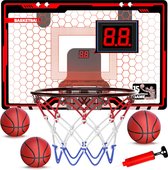 Mini Basketbalkorf Set voor Kinderen - Binnen Basketbalstandaard met Verstelbare Hoogte - Inclusief Mini Basketbal - Duurzame Constructie - Compact Formaat - Basketbalspel voor Thuis of Kantoor