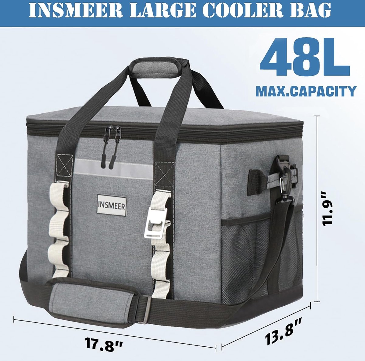 Sac à Dos Isotherme Livraison 63L - Grande Capacité - Noir - Transport Repas Chauds & Froids