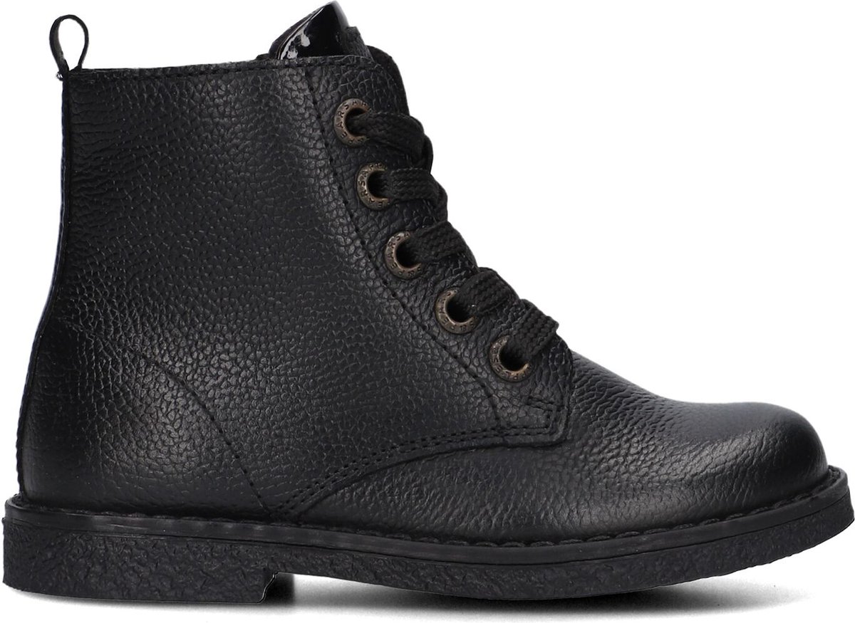 Apples & Pears B0010526 Veterboots - Laarzen Met Veters - Meisjes - Zwart - Maat 32