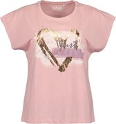 Blue Seven dames shirt - shirt dames - 105793 - roze met print - KM - maat 36