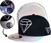 Capiche® Snapback – Clear Diamond – Zwart & Zilveren Holografische Klep – Pet Heren – Sportcap – Baseball Cap