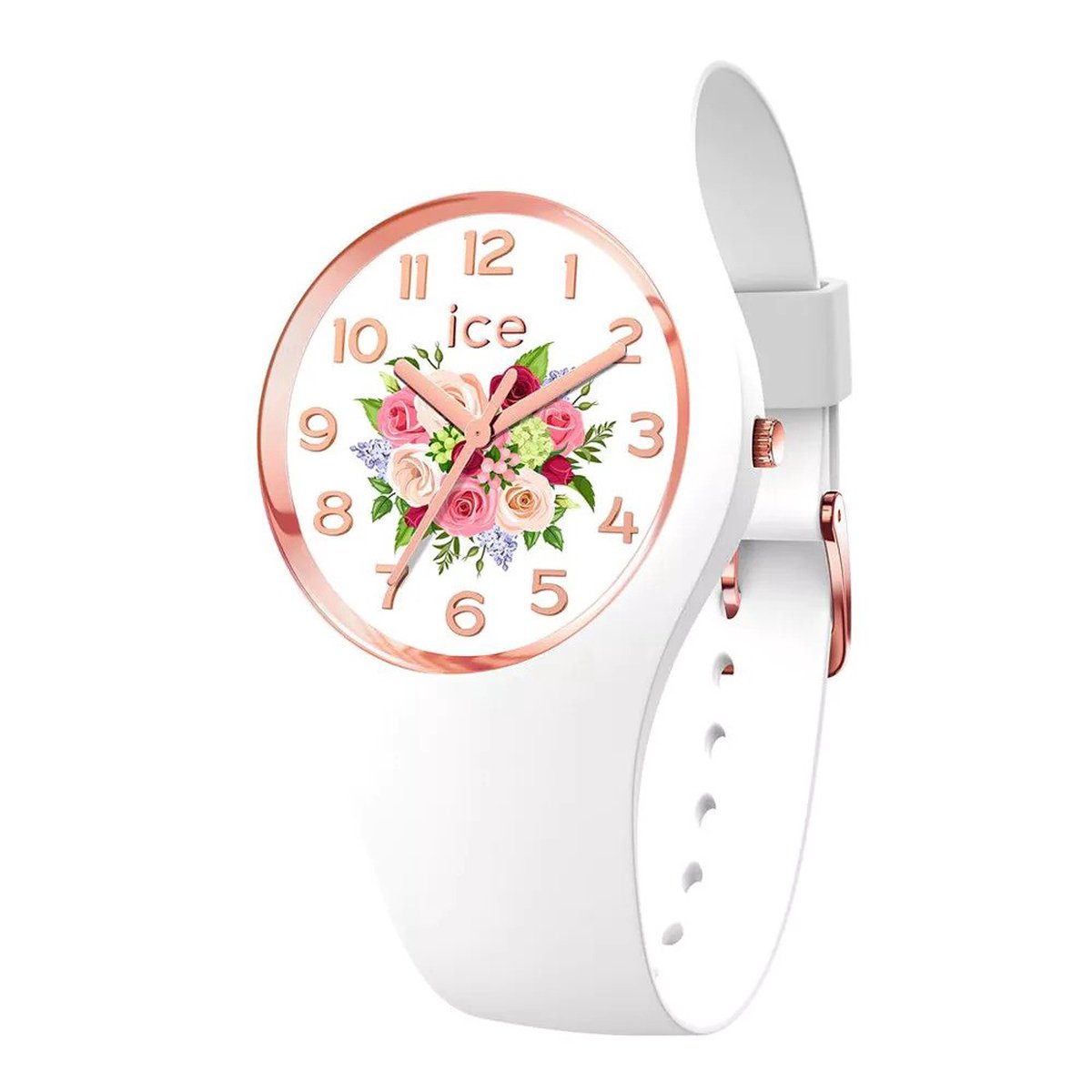 Ice Watch Ice Flower - White Bouquet 021742 Horloge - Siliconen - Wit - Ø 40 mm