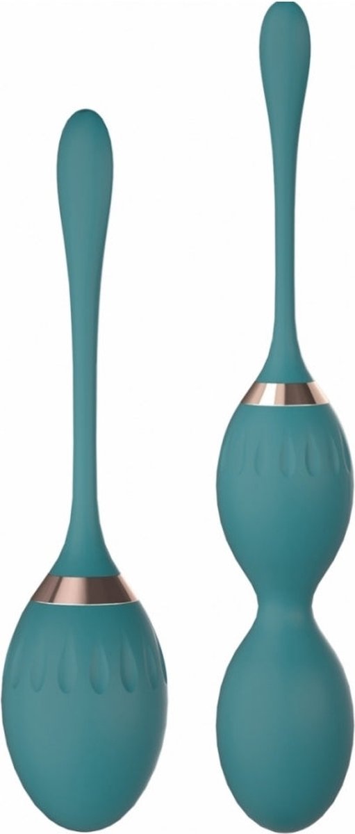 Goedkoopste Argus - Super Luxe Duo Kegel Balls - Groen Met Goud Accenten