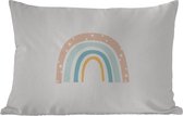 Buitenkussens - Tuin - Regenboog - Kinderen - Pastel - Stippen - Baby - 50x30 cm