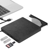 Externe DVD Speler - Windows en Mac - USB C en USB 3.0 - DVD Speler en Brander voor Laptop - USB stick - SD kaart lezer