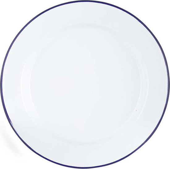 Bo-Camp - Servies - Emaille - 6 Stuks - Wit/Blauw van Merkloos — afbeelding 3