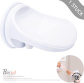 Borvat® - Douche voetsteun - aan de muur gemonteerde voetenbank trede - badkamer douche voetpedaal - kunststof douchestap met zuignap - badkameraccessoires -1Stuk