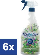 Ambi Pur Active Clean Spray Toilettes Sauge Sauvage & Cèdre - 6 x 750 ml
