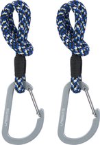 Lässig MIX Stroller Hooks Cord Kinderwagenkoord met haken 2 pcs black/blue/vanilla