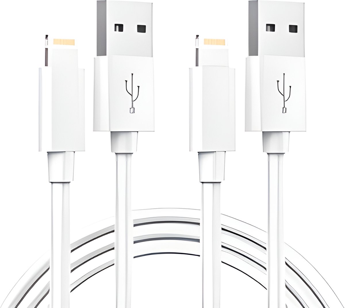 SIMANTI | Oplader kabel 2pack geschikt voor Apple iPhone - iPhone kabel - iPhone oplaadkabel - Lightning USB kabel - voor iPhone 14 13 13 Pro 12 Pro 11 SE Max XS XR X, iPad Mini Air, iPod, AirPod - Simanti