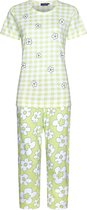 Groene katoenen ruiten pyjama - Groen - Maat - 42