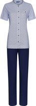 Pyjama graphique en coton Pastunette - Blauw - Taille - 46