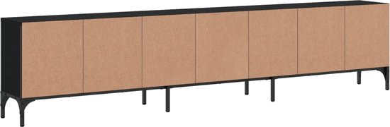 Meuble TV vidaXL - Meuble TV avec tiroir 200 x 25 x 44 cm, finition bois noir