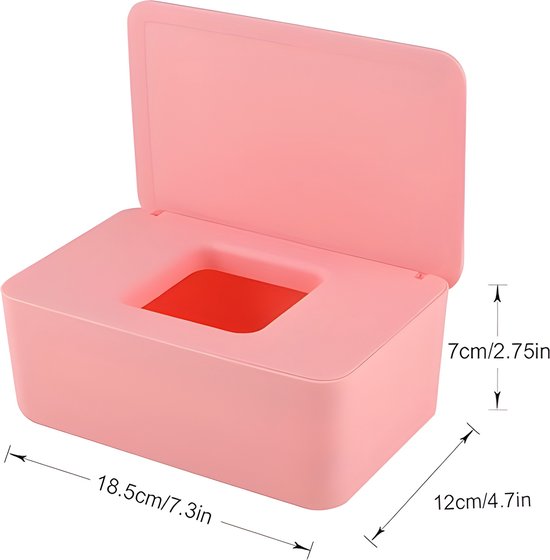 Toiletpapierhouder met box voor vochtige doekjes, zonder