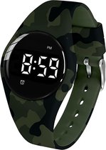 Herinnerings/alarmhorloge medicatie of plaswekker - USB oplaadbaar - countdown timer - 15 alarmen - Camouflage Groen -rond