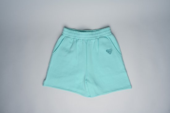 SWEAT SHORT - LOUNGEWEAR - DAMES - KATOEN - BLUSH FLEECE - LIVELOVELAUGH - MINT GREEN - XS - 4 MATEN BESCHIKBAAR