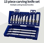 Smulklein Hobby Knife Set, Kit de nettoyage pour impressions 3D, 13 pièces Art Cutting Knife Set, Scalpel Set Hobby, Modèles, Art, Lames de scalpel