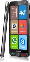 Brondi Amico Smartphone S Nero 14,5 cm (5.7') Dual SIM Android 8.1 4G USB Type-C 1 GB 8 GB 2800 mAh Zwart